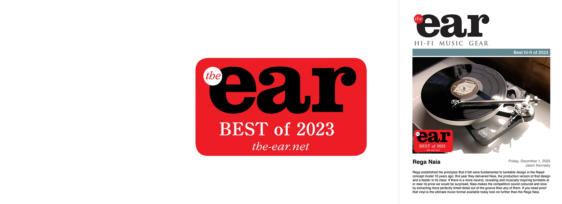 The ear | BEST of 2023 | Rega NAIA