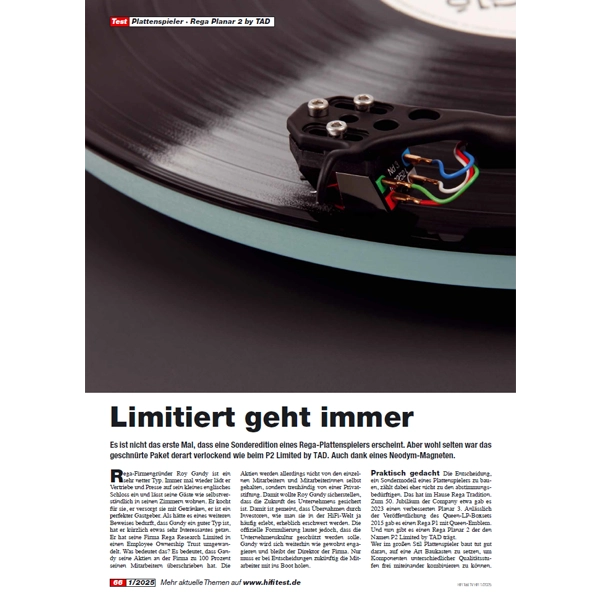 HiFi Test | Rega Planar 2 Limited by TAD