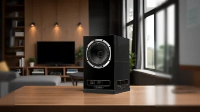 Fyne Audio F5S Regallautsprecher, Piano-Black, in Ambiente-Wohnumgebung