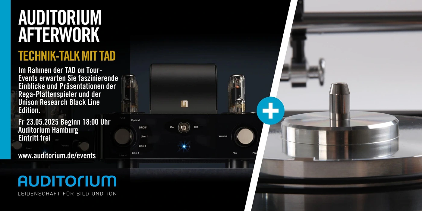 Technik-Talk mit TAD - Einblicke und Präsentationen der Rega Plattenspieler und Unison Research Black Line Edition.