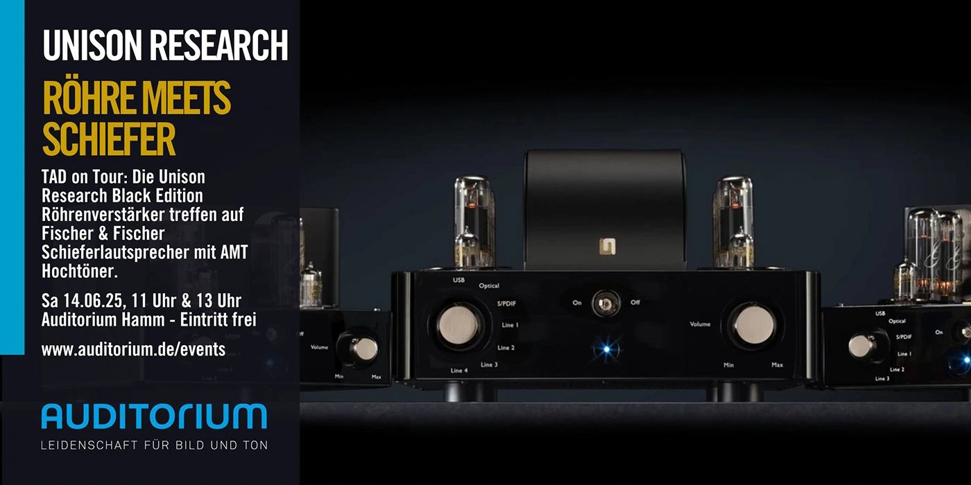 Unison Research Präsentation der Black Edition bei Auditorium Hamm
