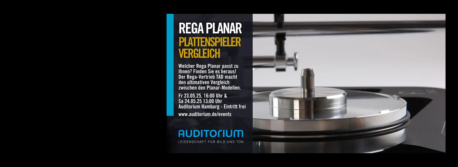 REGA PLATTENSPIELER IM VERGLEICH | Besuchen Sie unsere Präsentation bei Auditorium Hamburg