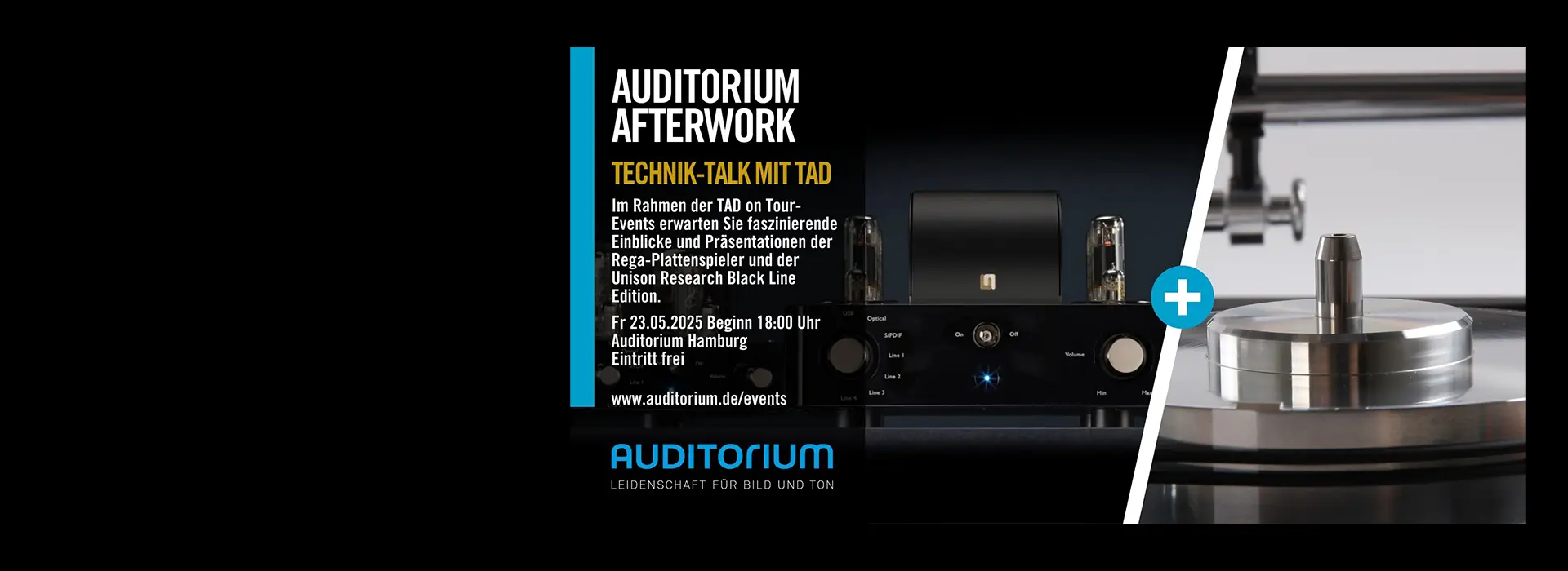 Technik-Talk mit TAD - Einblicke und Präsentationen der Rega Plattenspieler und Unison Research Black Line Edition.