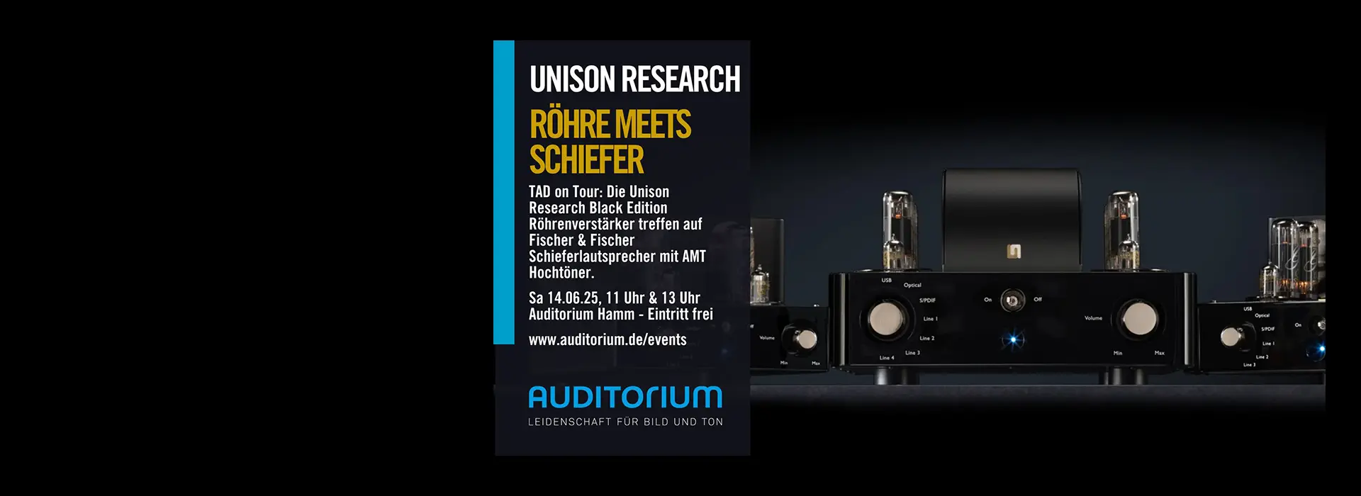 UNISON RESEARCH BLACK EDITION | Besuchen Sie unsere Präsentation bei Auditorium Hamm