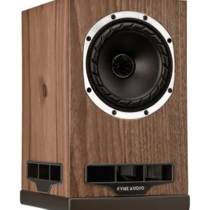 Fyne Audio F5S Regallautsprecher Walnuss frontal, angewinkelt ohne Gitter
