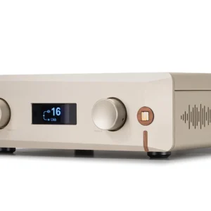 Unison Unico PRE Vorverstärker Gold Velvet, angewinkelt