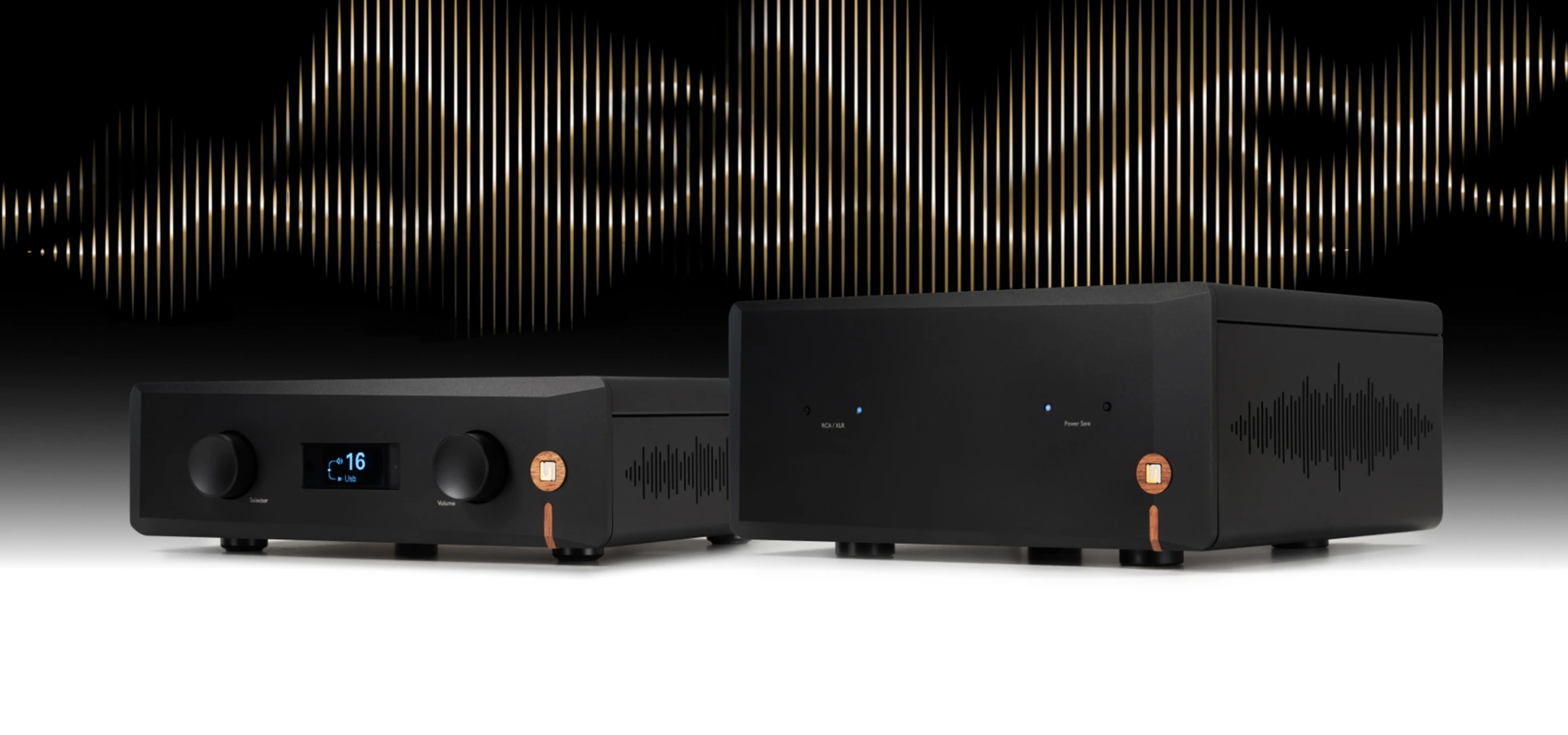 Unison Unico PRE und DM Vor- und Endverstärke schwarz