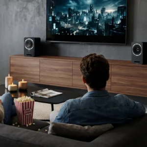 Fyne Audio Cubitt 5 schwarz in Ambiente-Wohnumgebung