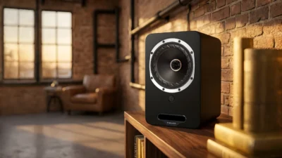Fyne Audio Cubitt 5 schwarz in Ambiente-Wohnumgebung