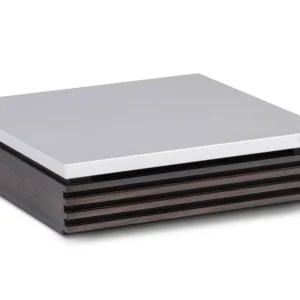 Ruark R-CD100 CD-Spieler Ebony angewinkelt, komplett abgebildet vor weißem Hintergrund