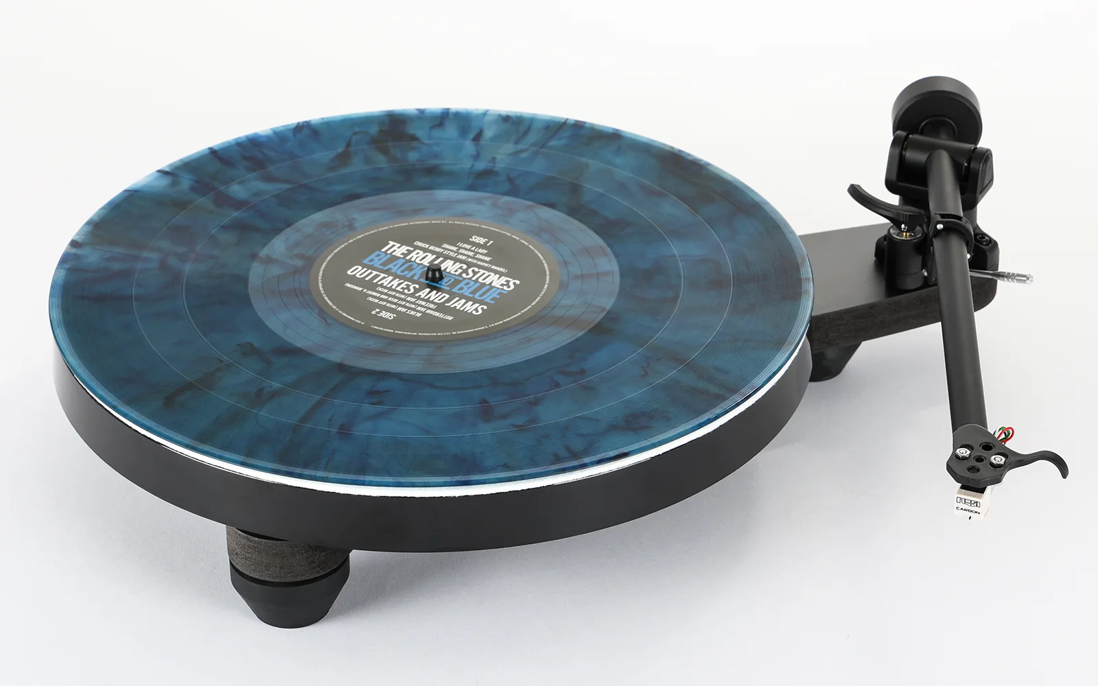 Rega Replay Plattenspieler mit Platte, topdown